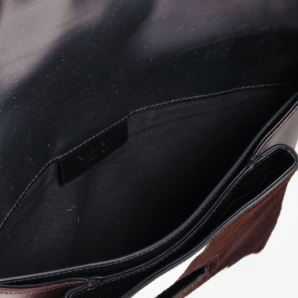 Givenchy Brown Cow Print Calf Hair/ Leather Antigona Clutch - Picture 8 of 10